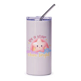 Be A Star Tumbler, Kawaii Star, Cute Tumbler, Shine Bright Tumbler, Motivational Gift, Stars Tumbler, Rainbow Tumbler, Gift For Her - Tawshia